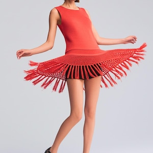 Handmade Crochet Floral Skirt Dress: Boho Festival Fashion