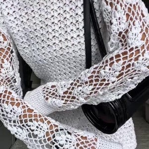 Handmade Crochet Mini Dress: Boho Festival Beach Cover-Up