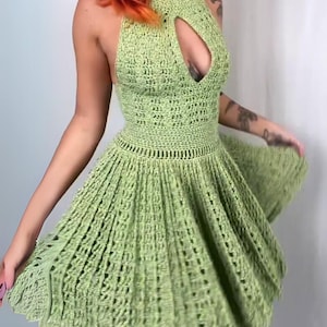 Handmade Crochet Mini Dress: Boho Festival Cover-Up
