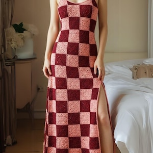 Handmade Crochet Granny Square Dress: Boho Festival Outfit
