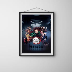 Demon Slayer Wall Art - Kimetsu no Yaiba Poster - Tanjiro & Nezuko Print, Anime Room Decor, Otaku Gift, Manga-Inspired Artwork, Demon Slayer