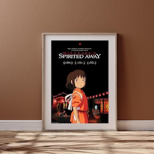 Spirited Away Digital Art Print, Studio Ghibli Wall Decor, Spirited Away Poster, Anime Poster, Miyazaki Fan Gift, Anime Instant Download