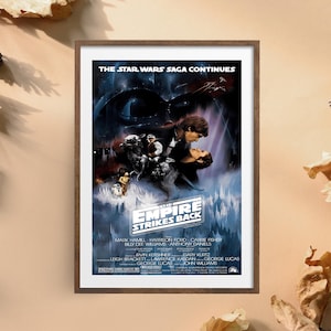 Star Wars: The Empire Strikes Back Poster, Sci-Fi Movie Art, Darth Vader Print, Classic Film Decor, Vintage Star Wars Wall Art,Star Wars Art