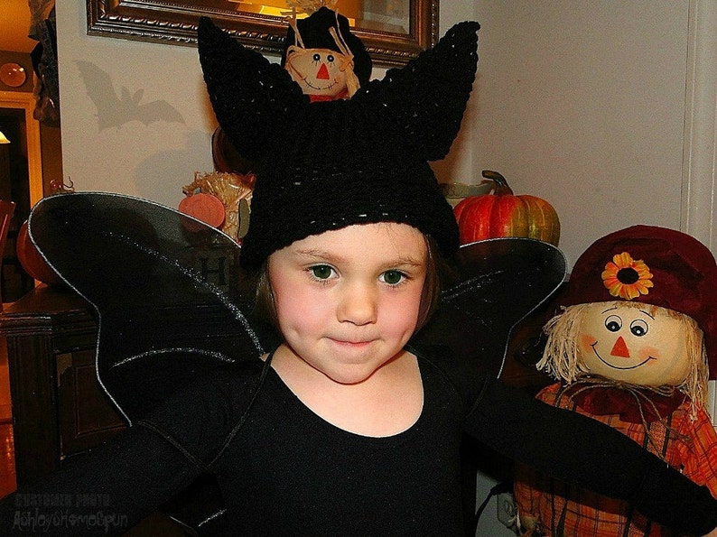 Halloween Bat Hat Photography Prop Daily Use 12 months to 3 years image 4