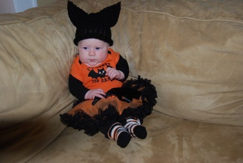 Halloween Bat Hat Photography Prop Daily Use 12 months to 3 years image 5