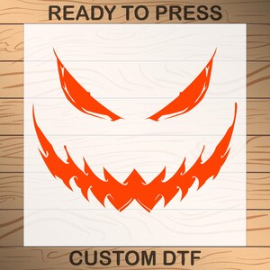 Halloween Pumpkin Face DTF Transfer: Vintage Style Ready to Press