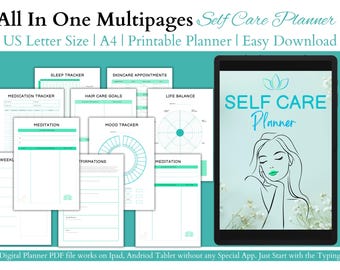 Self Care Tracker Wheel: Printable Wellness Journal (PDF)