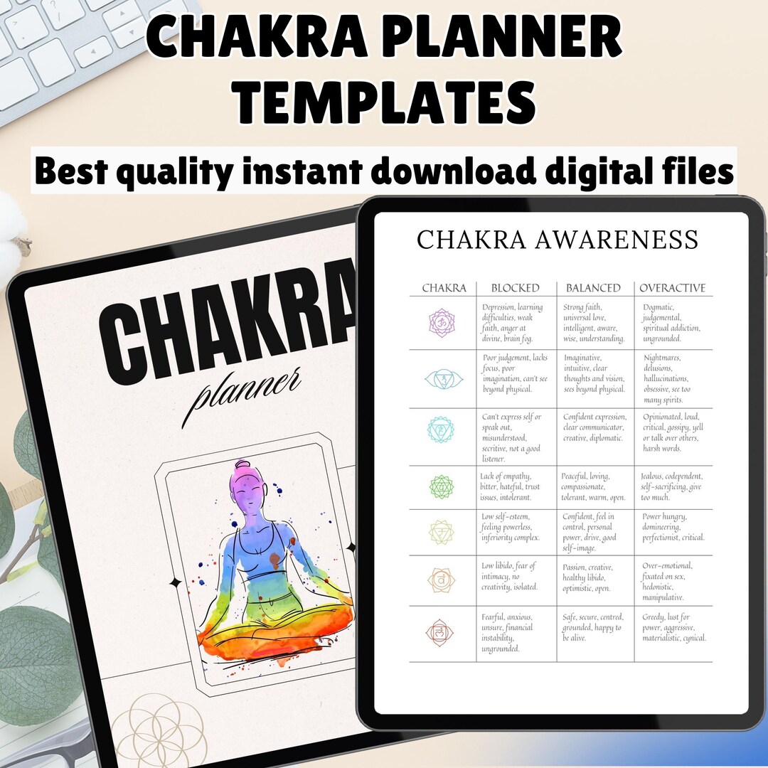 Chakra Journal Printable | Chakra Planner PDF | 7 Chakra Workbook ...