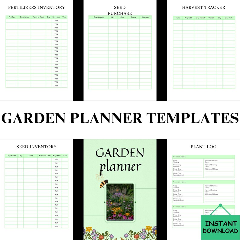 Garden Planner Printable: Digital Gardening Journal & Tracker (PDF ...