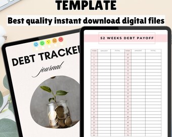 Debt Payoff Tracker Printable | Snowball Planner, Budget PDF (Digital Download)