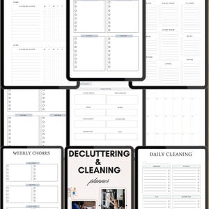 Decluttering and Cleaning Planner | Home Organization Printable | Cleaning Schedule PDF | Minimalist Planner | Household Management Tracker