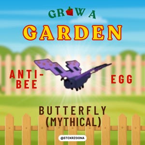 Grow a Garden - Butterfly (Mythical Pet) | Anti Bee Egg Mythical Pet | 1 Piece | Always in Stock | Digital [Read Description]