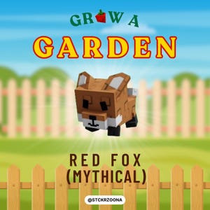 Grow a Garden - Red Fox (Mythical Pet) | Mythical Egg Mythical Pet | 1 Piece | Always in Stock [Read Description]