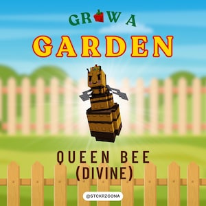 Grow a Garden - Queen Bee (Divine Pet) | Bee Egg Divine Pet | 1 Piece | Always in Stock | Digital [Read Description]