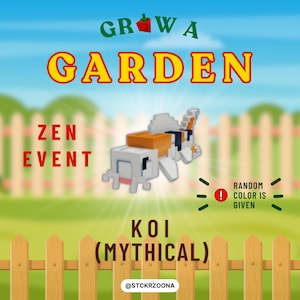 Grow a Garden - Koi (Mythical Pet) | Zen Event Mythical Pet | 1 Piece | Always in Stock [Read Description]