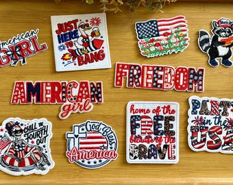 Patriotic Iron On Patches