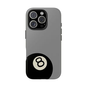 8-Ball Aesthetic Phone Case, Tough, Minimalist Billiards Cover for iPhone or Samsung, 8 ball phone case, trendy phone case, cool phone cover