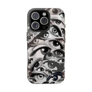 Grunge Eye Collage Phone Case, Gothic Aesthetic iPhone, Alt Indie Dark Academia Horror Art, Trendy phone case, vibe