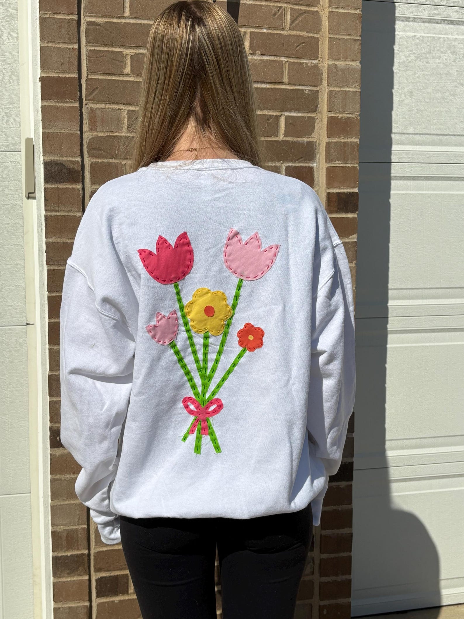 Floral Beadwork Real Orange Hoodie for Women main image 0