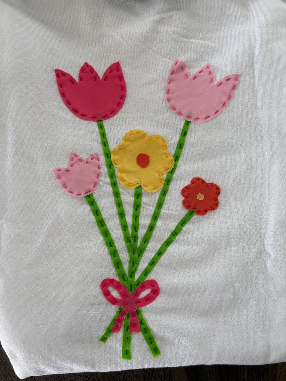 Floral Patchwork Hooded Pullover