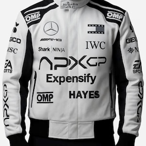 Brad Pitt F1 APXGP White Racing Jacket | F1 Inspired Expensify