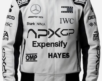 ジャケット・アウター   APXGP F1 Movie Jacket Amazon.com: Brad Pitt F1 Movie 2025 APXGP Leather Racing Jacket