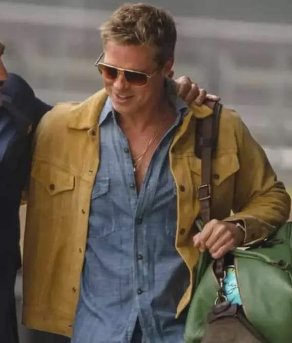 F1 The 2025 Brad Pitt Suede Leather Jacket