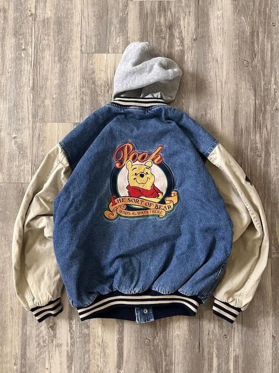 90s Xxxtentacion Winnie the Pooh Varsity Denim Jacket - Etsy