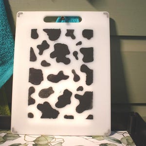 Cow Print Cutting Board