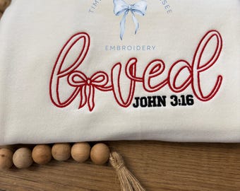 Embroidered Christian Shirt – "Loved John 3:16" Faith Apparel