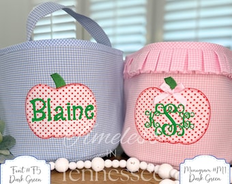 Personalized Embroidered Halloween Treat Bag: Custom Cotton Canvas Tote