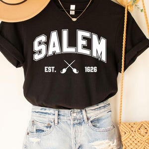 Salem-T-shirt, Salem-shirt, Massachussets-shirt, vintage ronde hals, Salem Witches, Halloween-shirt, Salem-sweatshirt