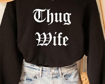 Sudadera "Esposa Matona", camiseta "Esposa Matona", camiseta divertida para esposa, sudadera para esposa, regalos para esposa, regalo de Navidad, regalos de boda divertidos, camiseta linda para esposa