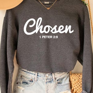 Chosen 1 Peter 2:9 tshirt, Chosen Hoodie, Christian Hoodies For Women, Christian Apparel, Christian Clothing