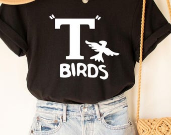 T-shirt oiseaux, T-shirt, chemise Grease, film sur la graisse, ventilateur de graisse, Rydell High School, T-shirt Rydell High School, chemise Rydell High School