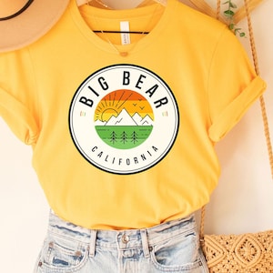 Big Bear Tee, Big Bear,Big Bear California, California tshirt, Mountain Sunset Big Bear tshirt, California Shirt