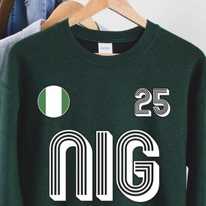 Nigeria Sweatshirt, Nigeria Jersey, Nigeria Geschenke, Nigeria Shirt, Nigeria Fans Geschenk, Nigeria Spiel, Nigeria WM, WM Trikot
