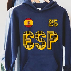 Espana Hoodie, Espana jersey, Spain football, Spain basketball, Basketball world cup, Personalized number, Spain gift