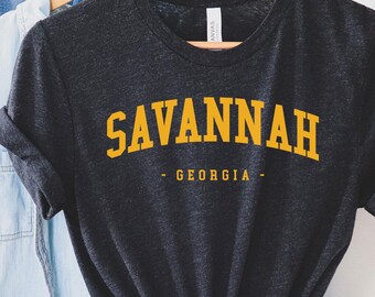 Savannah Georgia T-shirt, Savannah-skjorta, Georgia-skjorta, Savannah GA-skjorta, Savannah Georgia-gåva, Savannah Skyline