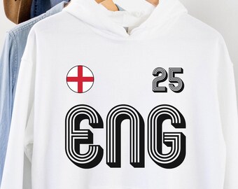 England Hoodie, England jersey, England football, Personalized number, England gift, World cup shirt, England Shirt