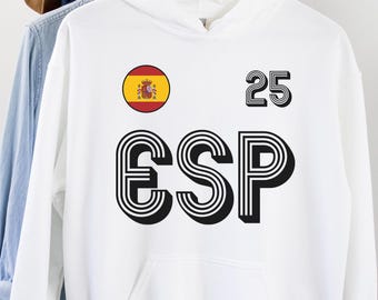 Espana Hoodie, Espana jersey, Spain football, Spain basketball, Basketball world cup, Personalized number, Spain gift