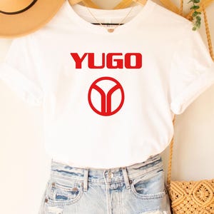 Yugo-T-Stück, Yugo-Shirt, Jugoslawien-T-Shirt, Serbien Kragujevic, klassische Autos, Retro-Klassiker, Weinlese sfrj, Retro-T-Shirt, Jugoslawien