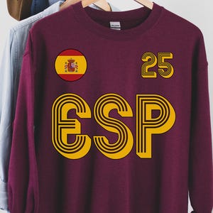 Espana Sweatshirt, Espana jersey, Spain football, Spain basketball, Basketball world cup, Personalized number, Spain gift