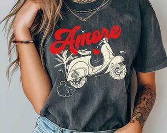 Amore comfort colors tee,  Italy shirt, Italy quote, Italy gift, Italy souvenir, Italy theme, Italy traveller, Ciao shirt, Italy t-shirt