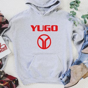 Yugo Hoodie, Yugo-Shirt, Jugoslawien-T-Shirt, Serbien Kragujevic, klassische Autos, Retro-Klassiker, Weinlese sfrj, Retro-T-Shirt, Jugoslawien