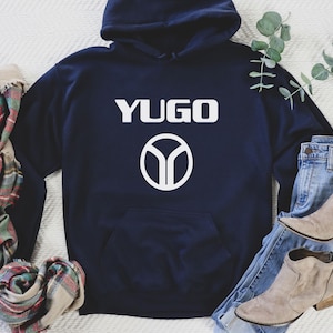 Yugo Hoodie, Yugo-Shirt, Jugoslawien-T-Shirt, Serbien Kragujevic, klassische Autos, Retro-Klassiker, Weinlese sfrj, Retro-T-Shirt, Jugoslawien