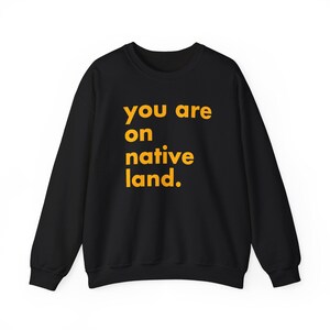 Inheems land sweatshirt, je bent op geboorteland, inheems shirt, protestshirt, antiracismeshirt, empowermentshirt, Pride-shirt afbeelding 3