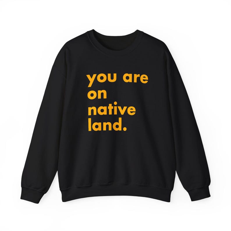 Inheems land sweatshirt, je bent op geboorteland, inheems shirt, protestshirt, antiracismeshirt, empowermentshirt, Pride-shirt afbeelding 3
