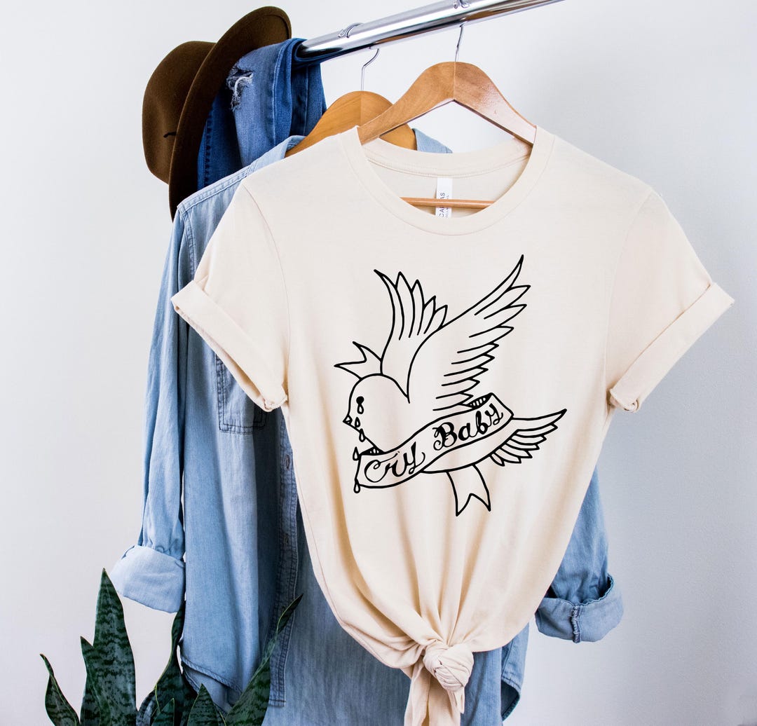 Cry Baby Tee Lil Peep Cry Baby T-shirt Vintage Graphic Tee Tattoo