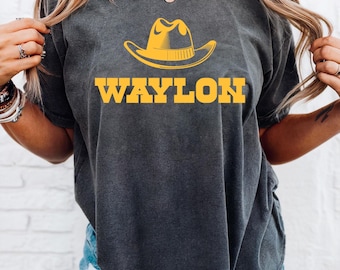 Waylon comfort colors tee, Waylon Jennings shirt, Outlaw Country Inspired T-Shirt, Retro, Classic Country, Vintage Inspired, 70s shirt